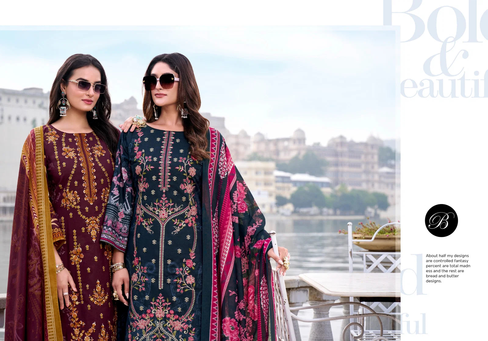 Belliza Ishara Cotton Digital Printed Embroidery Dress Material Collection