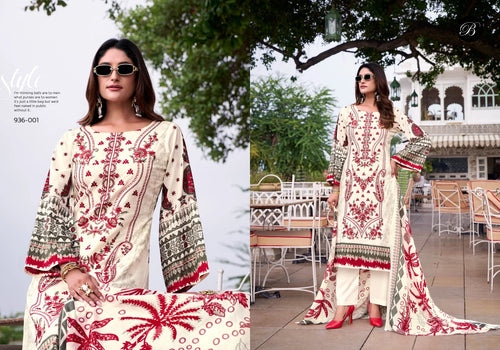 Belliza Ishara Cotton Digital Printed Embroidery Dress Material Collection