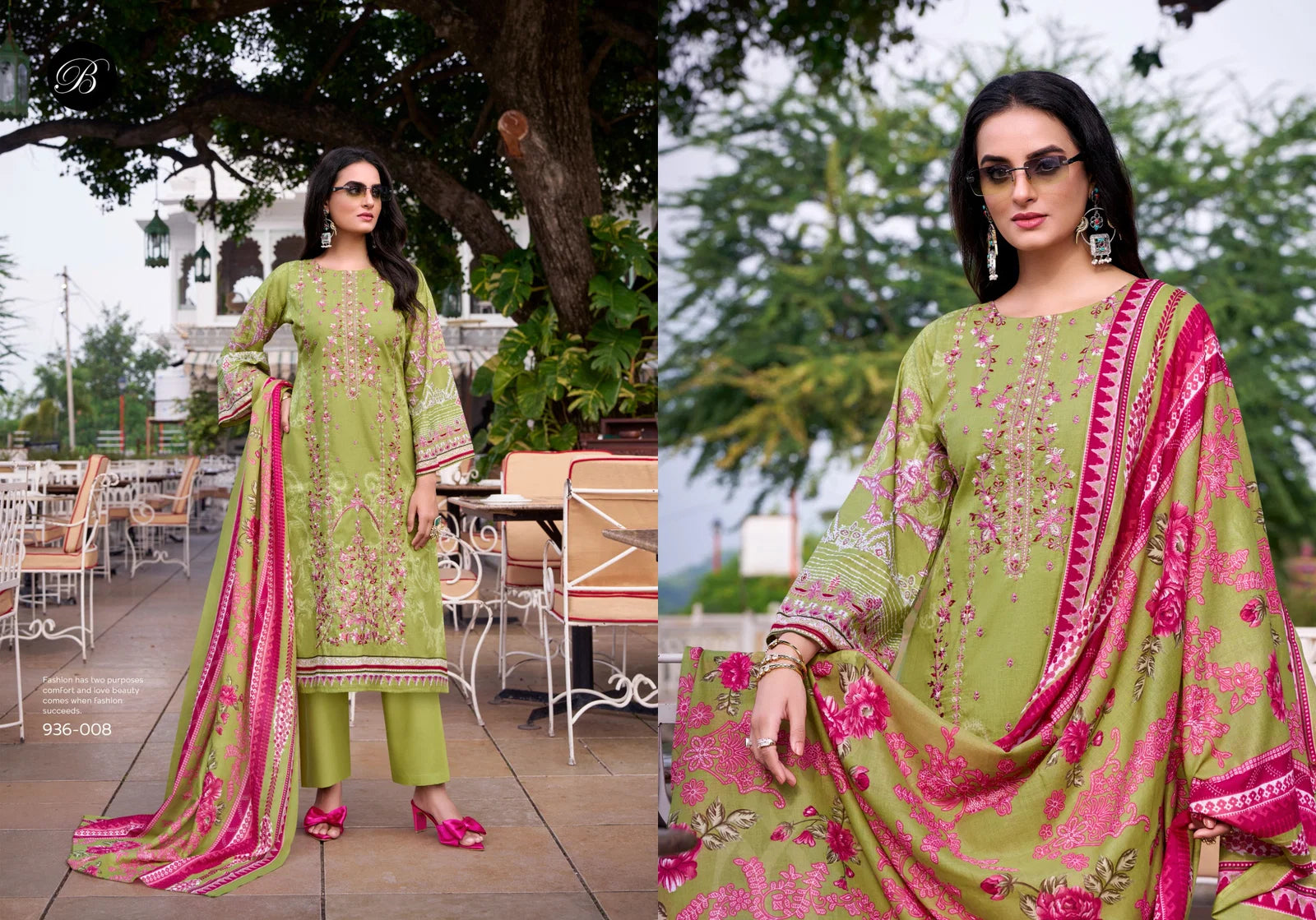 Belliza Ishara Cotton Digital Printed Embroidery Dress Material Collection
