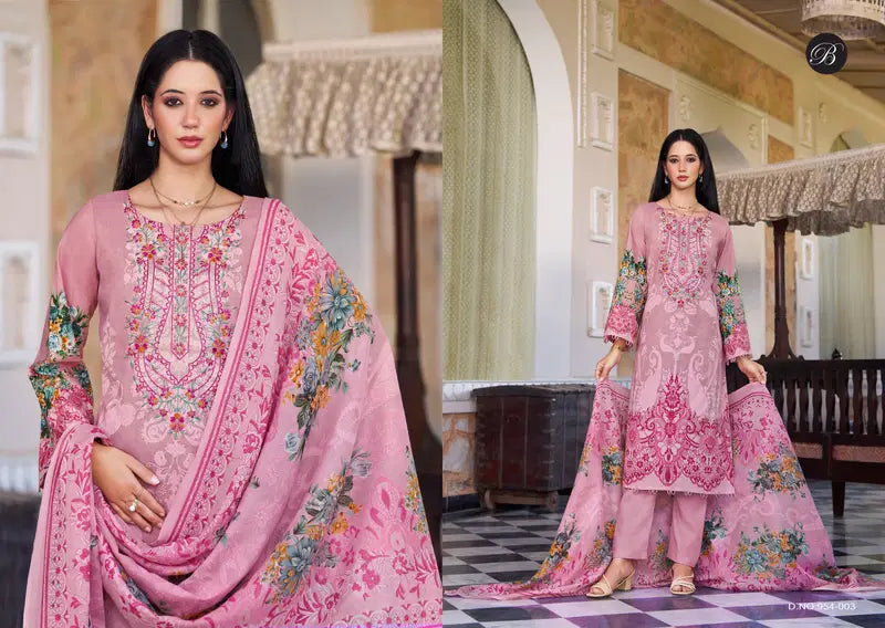 Belliza Naira Vol 132 Cotton Digital Print Embroidery Dress Material