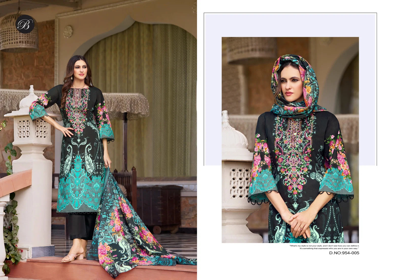 Belliza Naira Vol 132 Cotton Digital Print Embroidery Dress Material