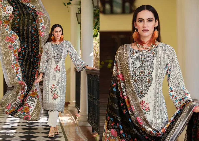 Belliza Naira Vol 133 Cotton Digital Prints Embrodiery Dress Material