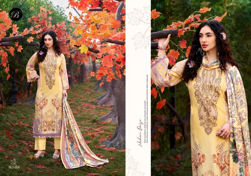 Belliza Naira Vol 135 Cotton Digital Printed Karachi Dress Material