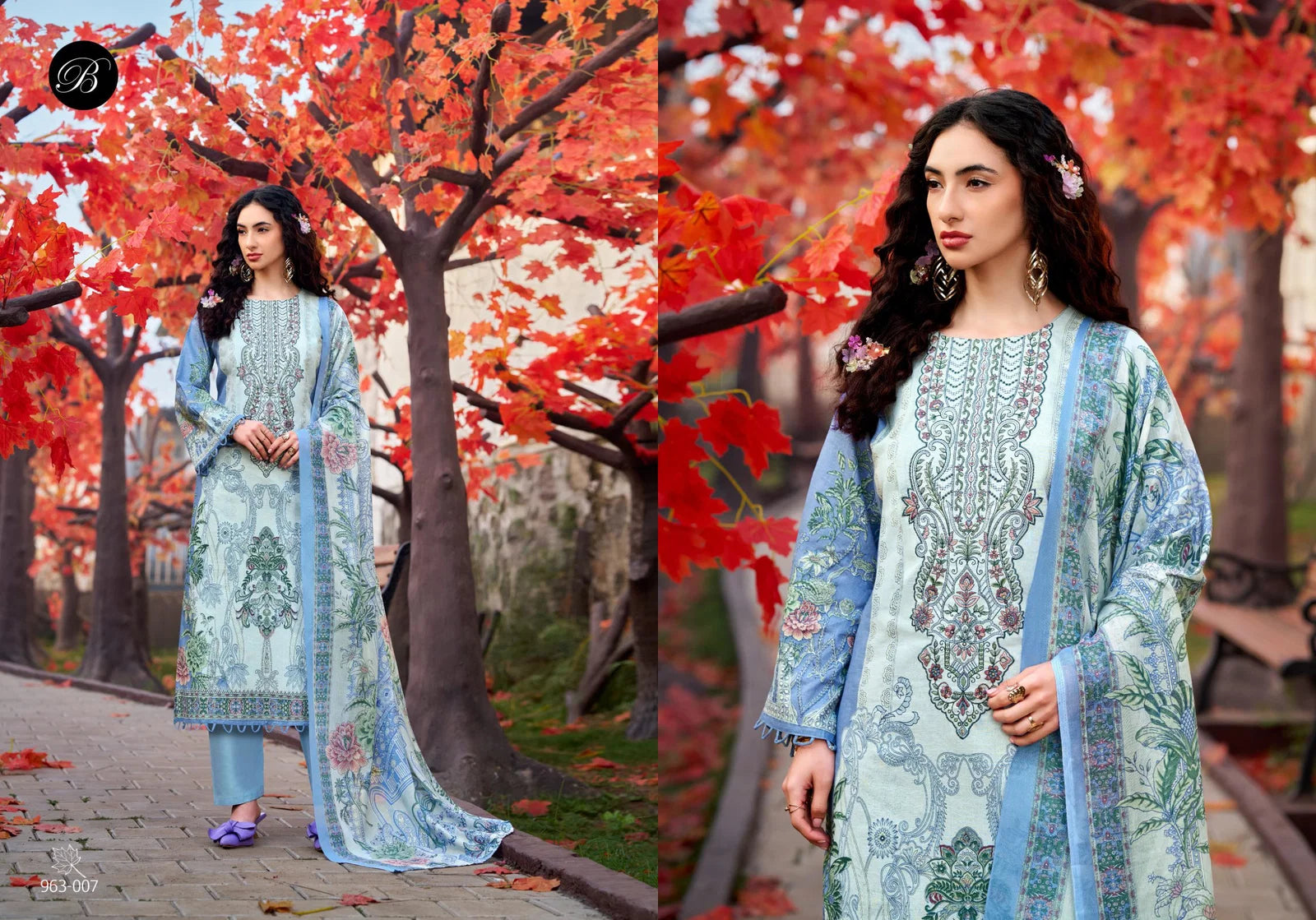 Belliza Naira Vol 135 Cotton Digital Printed Karachi Dress Material