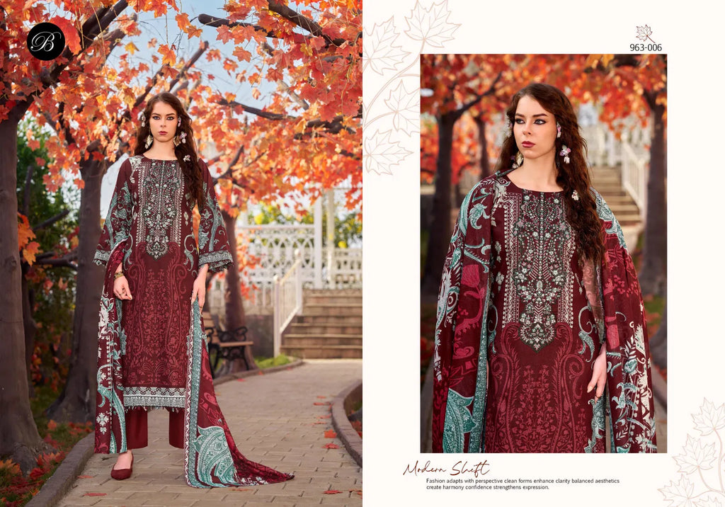 Belliza Naira Vol 135 Cotton Digital Printed Karachi Dress Material