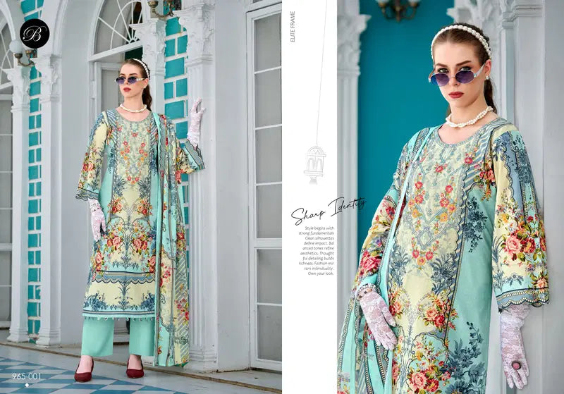 Belliza Naira Vol 136 Cotton Digital Printed Karachi Dress Material