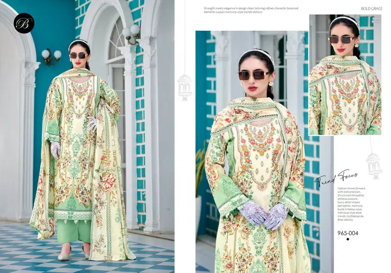 Belliza Naira Vol 136 Cotton Digital Printed Karachi Dress Material