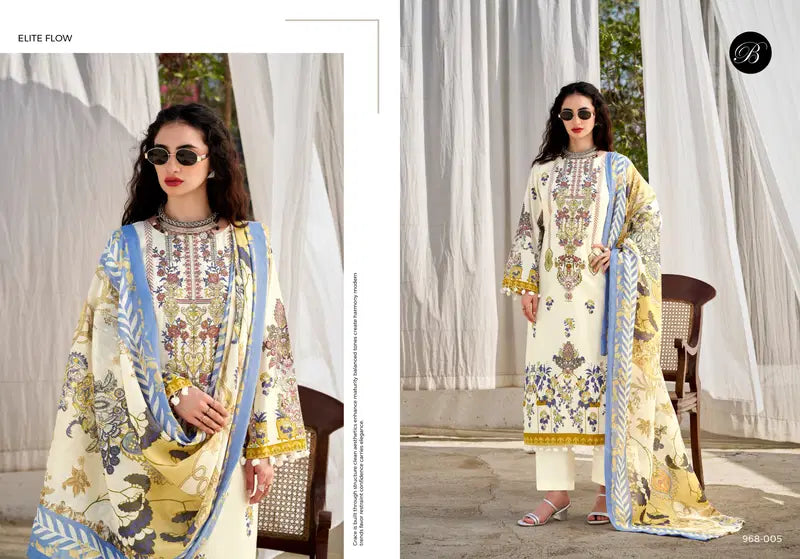 Belliza Naira Vol 137 Cotton With Self Embroidered Salwar Kameez Collection