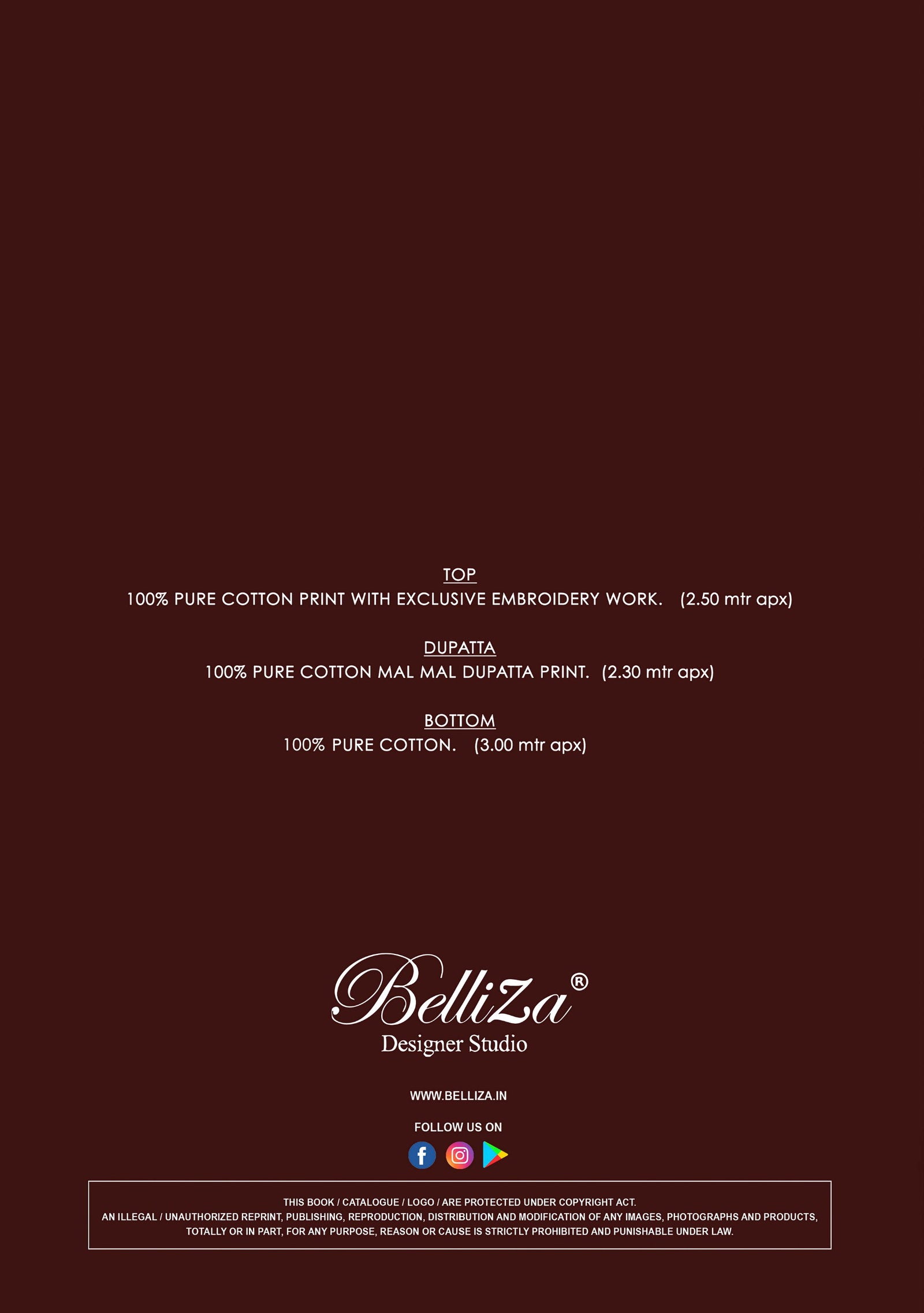 Belliza Naira Vol 142 Cotton With Self Embroidered Salwar Kameez Collection