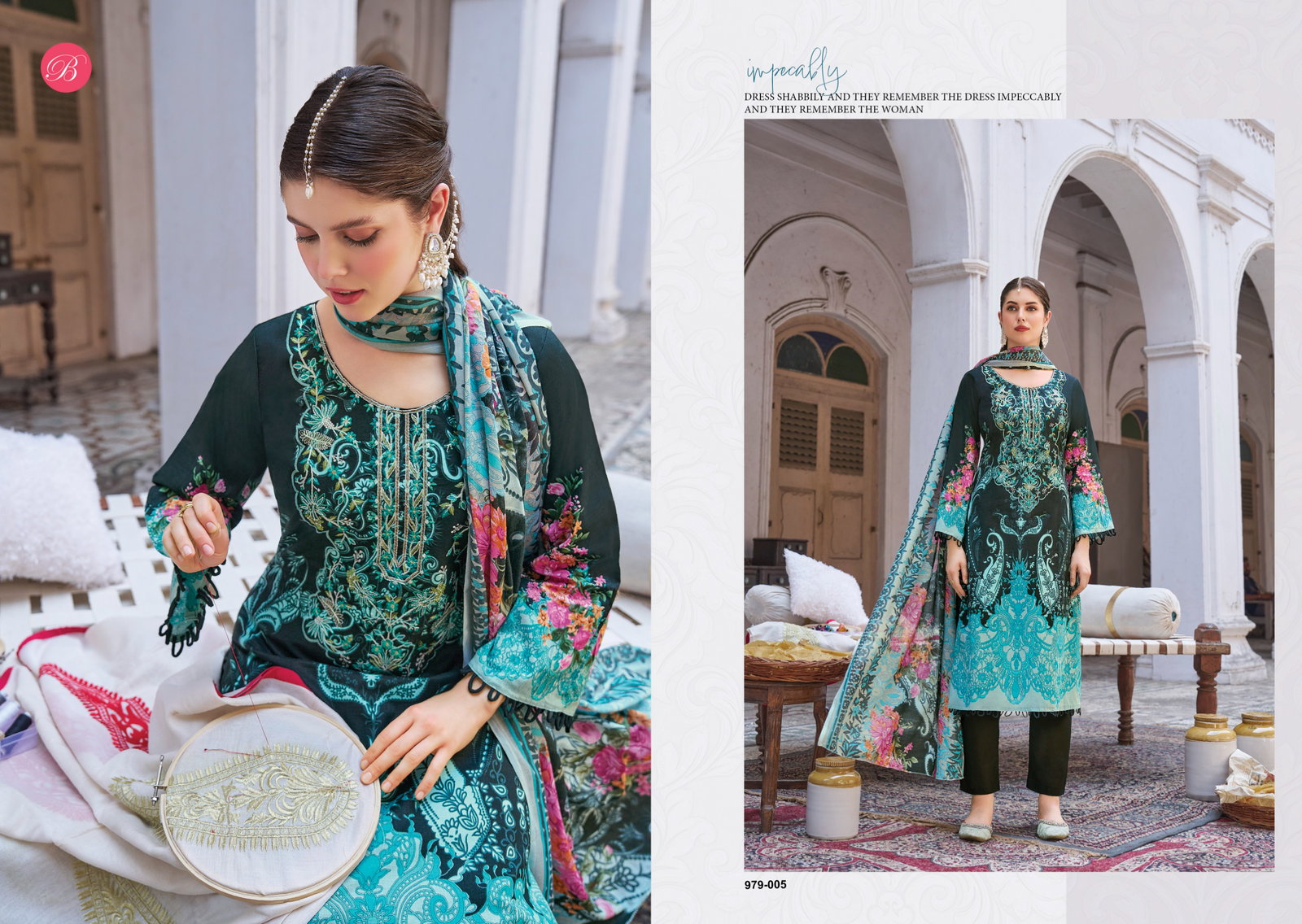 Belliza Naira Vol 142 Cotton With Self Embroidered Salwar Kameez Collection