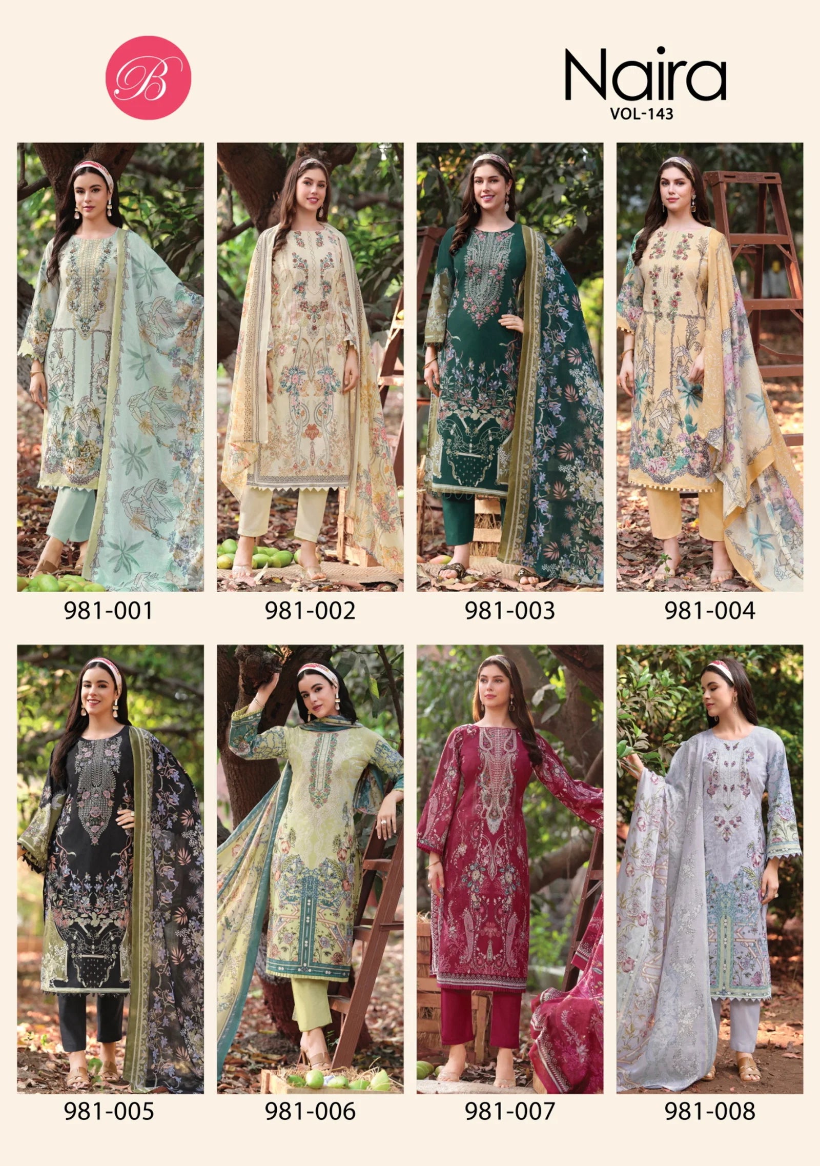Belliza Naira Vol 143 Cotton Printed Dress Material