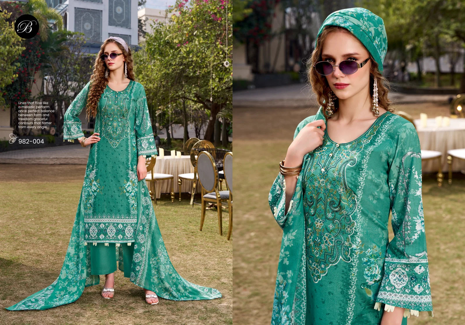Belliza Naira Vol 144 Cotton Print With Embroidered Dress Material
