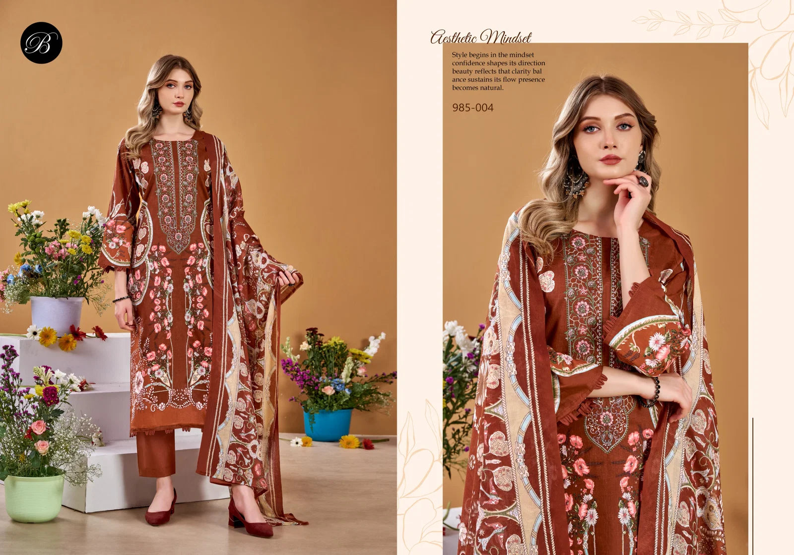 Belliza Naira Vol 145 Cotton Print With Embroidered Dress Material