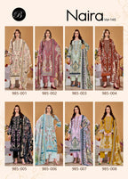 Belliza Naira Vol 145 Cotton Print With Embroidered Dress Material