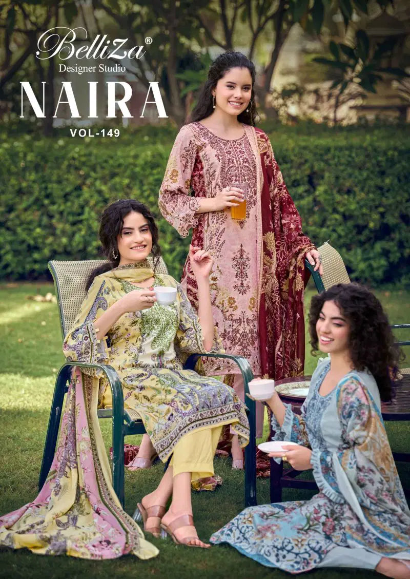 Belliza Naira Vol 149 Cotton Digital Print Dress Material