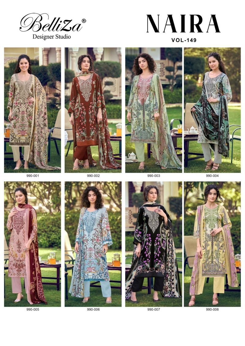 Belliza Naira Vol 149 Cotton Digital Print Dress Material
