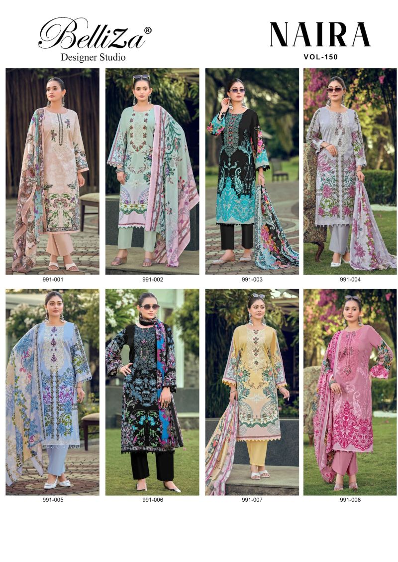 Belliza Naira Vol 150 Cotton Digital Print Dress Material