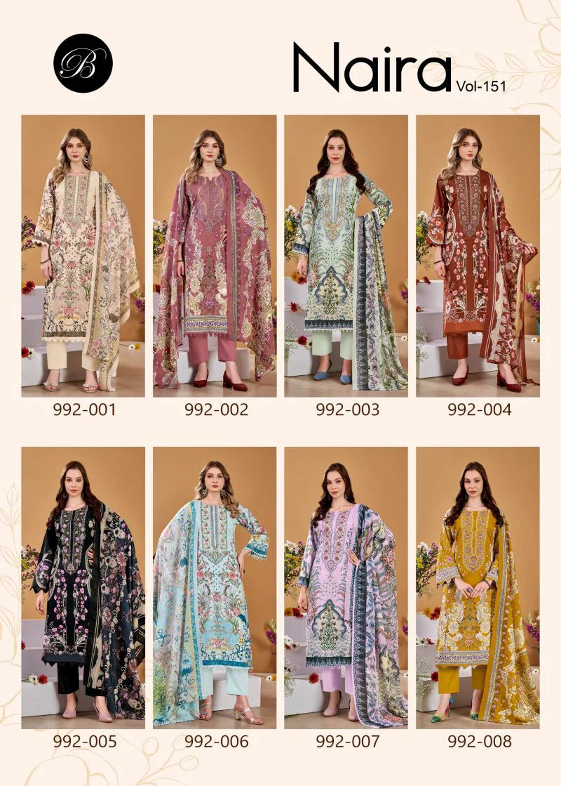 Belliza Naira Vol 151 Cotton Digital Print Dress Material