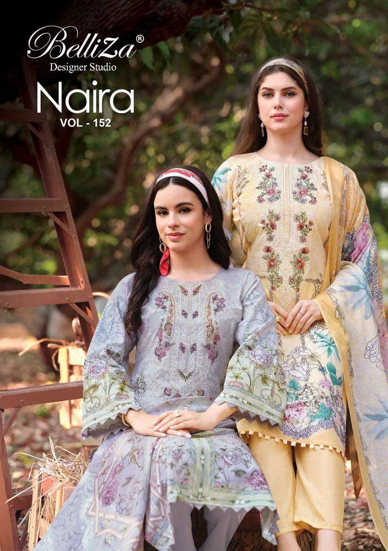 Belliza Naira Vol 152 Cotton Digital Print Dress Material
