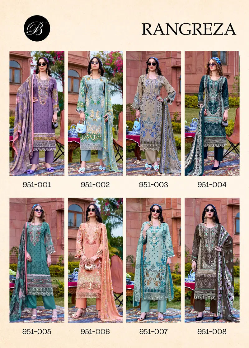 Belliza Rangreza Crepe With Embroidery Work Dress Material Collection