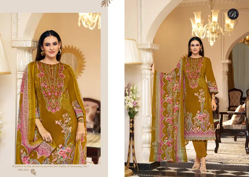 Belliza Riwayat Vol 16 Viscose Rayon Embroidered Dress Material Collection