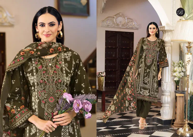 Belliza Riwayat Vol 16 Viscose Rayon Embroidered Dress Material Collection