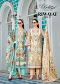 Belliza Riwayat Vol 17 Viscose Rayon Embroidered Dress Material Collection
