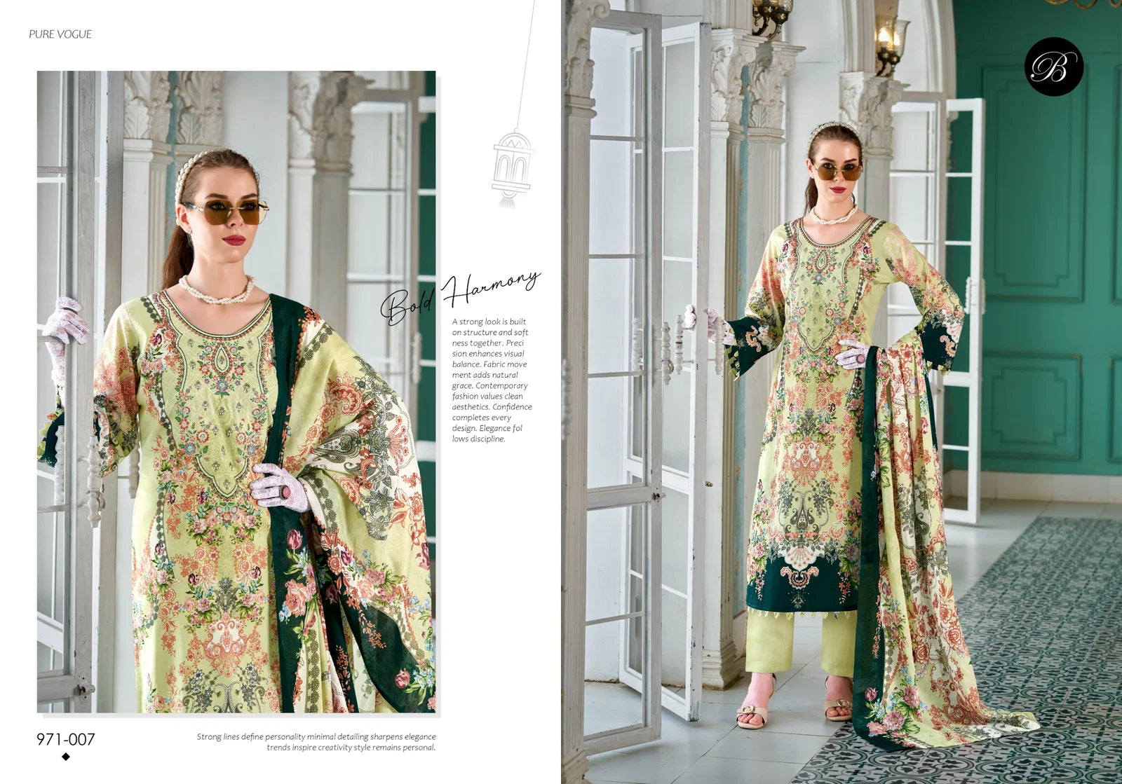 Belliza Riwayat Vol 17 Viscose Rayon Embroidered Dress Material Collection