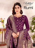 Belliza Rumi Vol 2 Viscose Silk With Jacquard Dress Material Collection