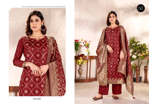 Belliza Rumi Vol 2 Viscose Silk With Jacquard Dress Material Collection