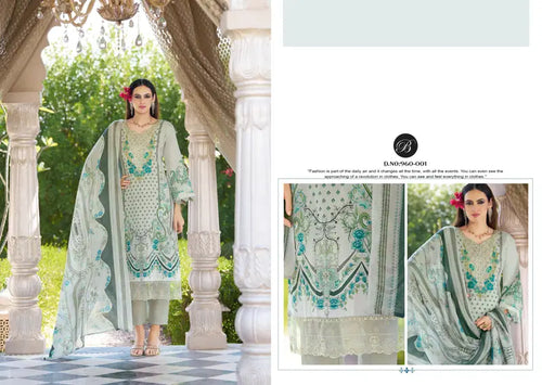 Belliza Safiya Vol 2 Cotton Print Embroidered Dress Material