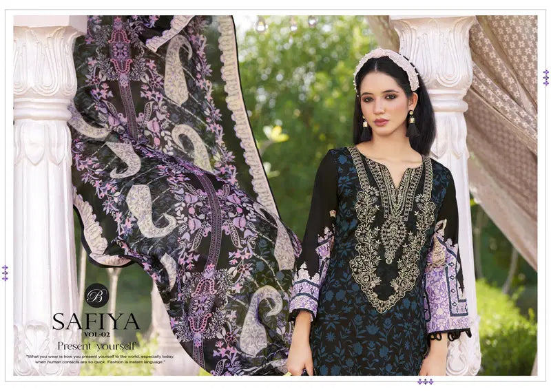 Belliza Safiya Vol 2 Cotton Print Embroidered Dress Material