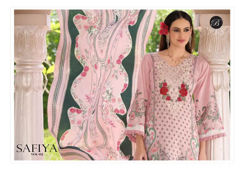 Belliza Safiya Vol 2 Cotton Print Embroidered Dress Material