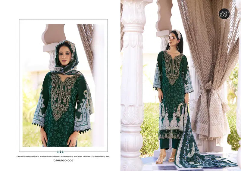 Belliza Safiya Vol 2 Cotton Print Embroidered Dress Material