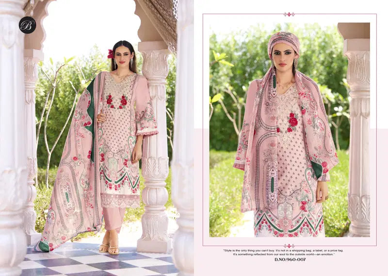 Belliza Safiya Vol 2 Cotton Print Embroidered Dress Material