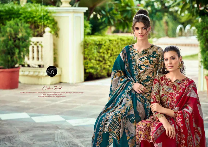 Belliza Sanjeeda Vol 1 Viscose Rayon Digital Print Dress Material Collection