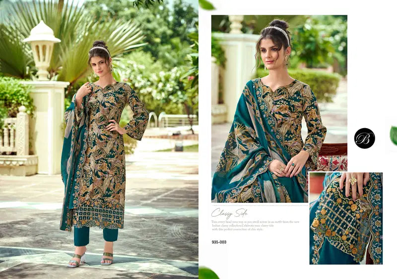 Belliza Sanjeeda Vol 1 Viscose Rayon Digital Print Dress Material Collection