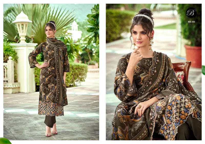 Belliza Sanjeeda Vol 1 Viscose Rayon Digital Print Dress Material Collection