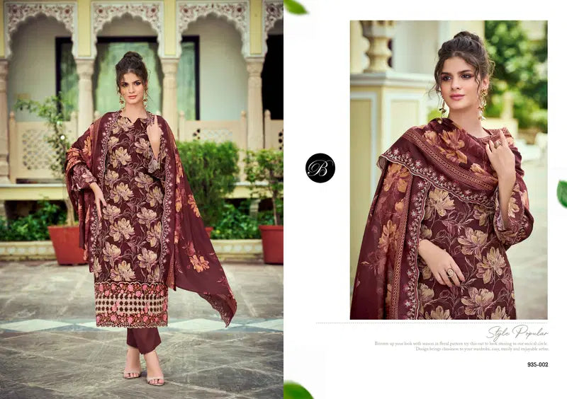 Belliza Sanjeeda Vol 1 Viscose Rayon Digital Print Dress Material Collection