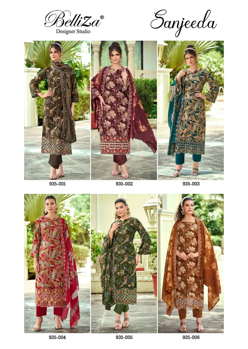 Belliza Sanjeeda Vol 1 Viscose Rayon Digital Print Dress Material Collection
