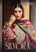 Belliza Silvora Jam Cotton Dischange Foil Print With Work Dress Material