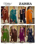 Belliza Zaisha Viscose Rayon Digital Print Embroidery Dress Material