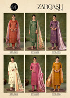 Belliza Zarqash Vol 16 Jam Cotton With Embroidery Work Dress Material