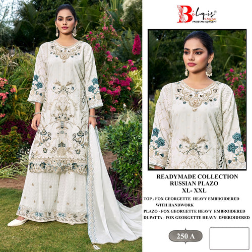 Bilqis B 250 A To D Faux Georgette With Embroidery Work Pakistani Suits