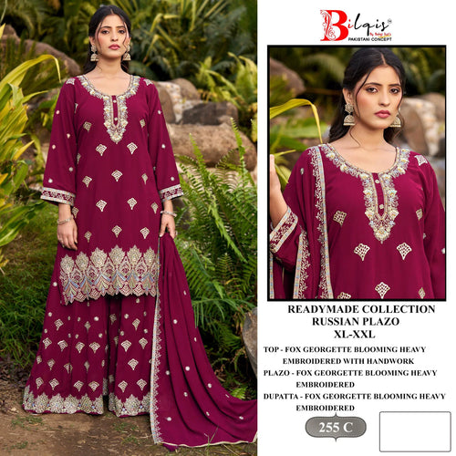 Bilqis B 255 A To D Faux Georgette With Embroidery Work Pakistani Suits