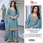 Bilqis B 265 A To D Chinon With Beads Embroidered Pakistani Salwar Kameez