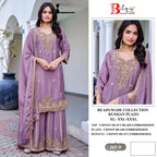 Bilqis B 265 A To D Chinon With Beads Embroidered Pakistani Salwar Kameez
