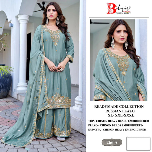 Bilqis B 266 A To D Readymade Chinon Embroidered Pakistani Salwar Kameez