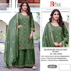Bilqis B 267 A To D Readymade Chinon Embroidered Pakistani Salwar Kameez