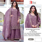 Bilqis B 267 A To D Readymade Chinon Embroidered Pakistani Salwar Kameez